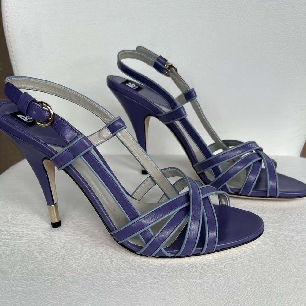Dolce & Gabbana 38 1/2 EU - 8 US High Heels Sandals Color Lavanda New
